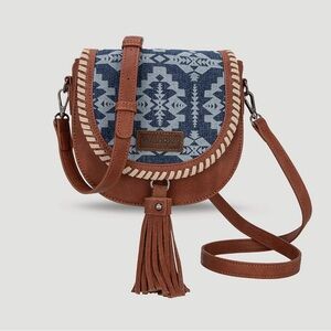 Wrangler Denim with Fringe Crossbody Bag